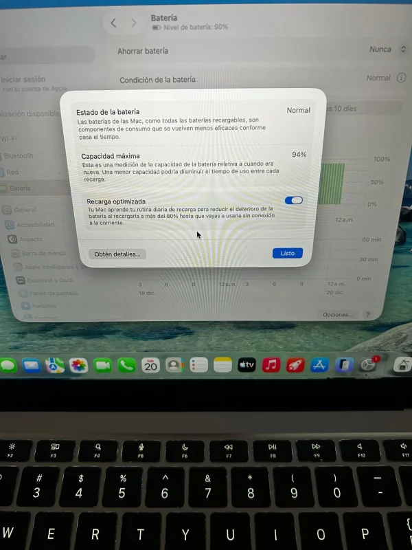 Apple Macbook Air 13'' 2020 M1 - 8 Gb 256 Ssd Gris 94% Gris (Usado)