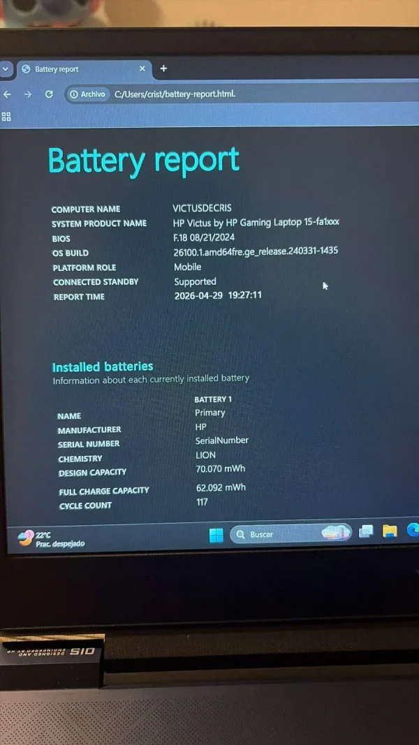 Hp Victus 15 I5 12a Gen Rtx 4050 24gb Ram Ssd 512gb (Nuevo con caja abierta)