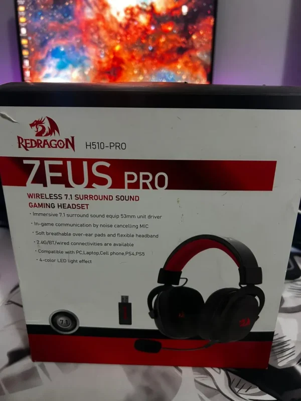 Auriculares Gamer Inalámbricos Redragon Zeus Pro H510 7.1 (Nuevo con caja abierta)