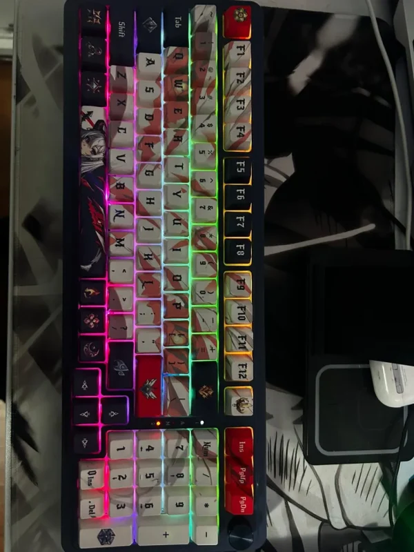 Teclado Gamer Redragon K686ak Eisa Rgb Pro Anime Blanco (nuevo caja abierta)