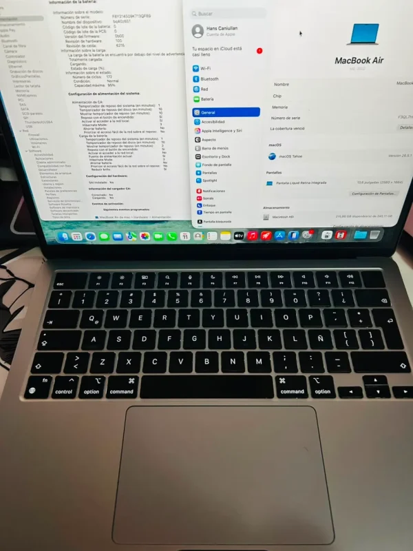 WhatsApp Image 2026-08-11 at 22.50.09 (3) Macbook Apple Air 13 Chip M2 2022 8gb 256gb Ssd gris espacial